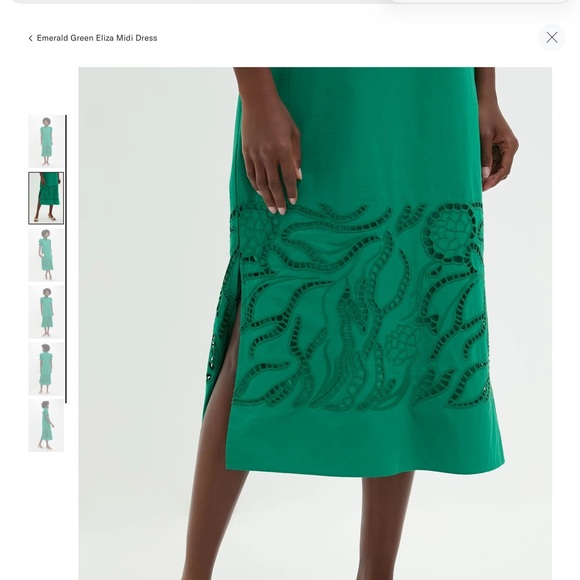 Tuckernuck Emerald Green Puff Sleeve Midi Dress - Picture 5 of 9